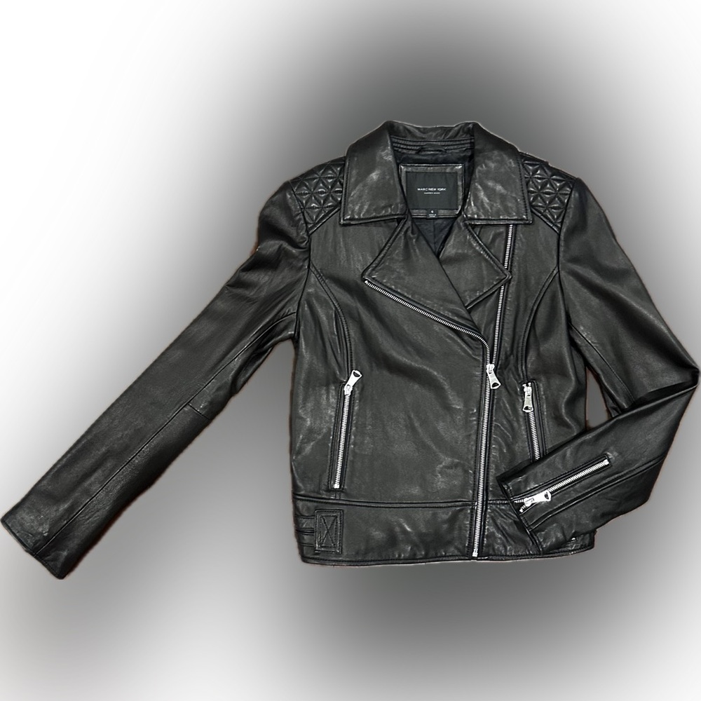 Marc New York Motto Leather Jacket WORN ONCE SzSM